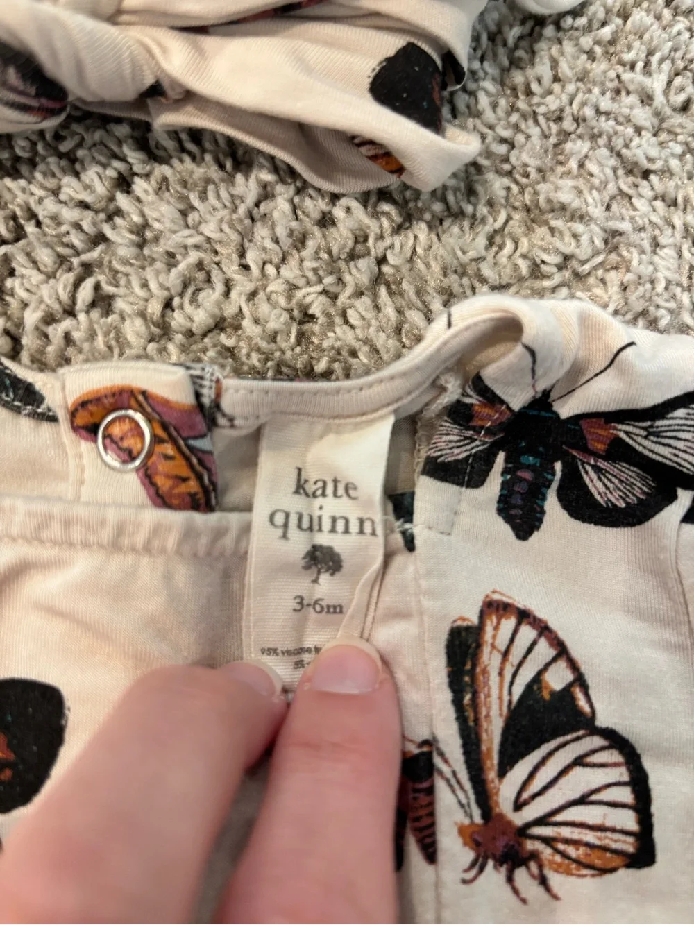 Kate Quinn Baby Girls Butterfly Bodysuit Set